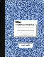 TOPS 1-Subject Composition Notebooks, 7.5" x 9.75", Wide Ruled, 100 Sheets, Each (63794)