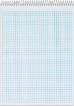 TOPS Docket Graph Pad, 8-1/2" x 11-3/4", 4 x 4 Graph Ruled, Blue, 70 Sheets/Pad (63801)
