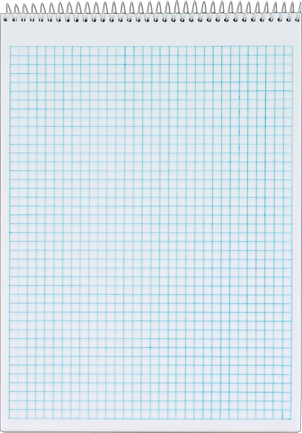 TOPS Docket Graph Pad, 8-1/2" x 11-3/4", 4 x 4 Graph Ruled, Blue, 70 Sheets/Pad (63801)