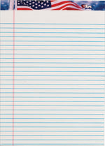 TOPS Recycled American Pride Writing Tablet, 8-1/2" x 11-3/4", Legal Ruled, White, 50 Sheets/Pad, 12 Pads/Pack (75140)