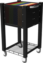 Vertiflex InstaCart Metal Mobile File Cart with Swivel Wheels, Black (AVT-VF53002)