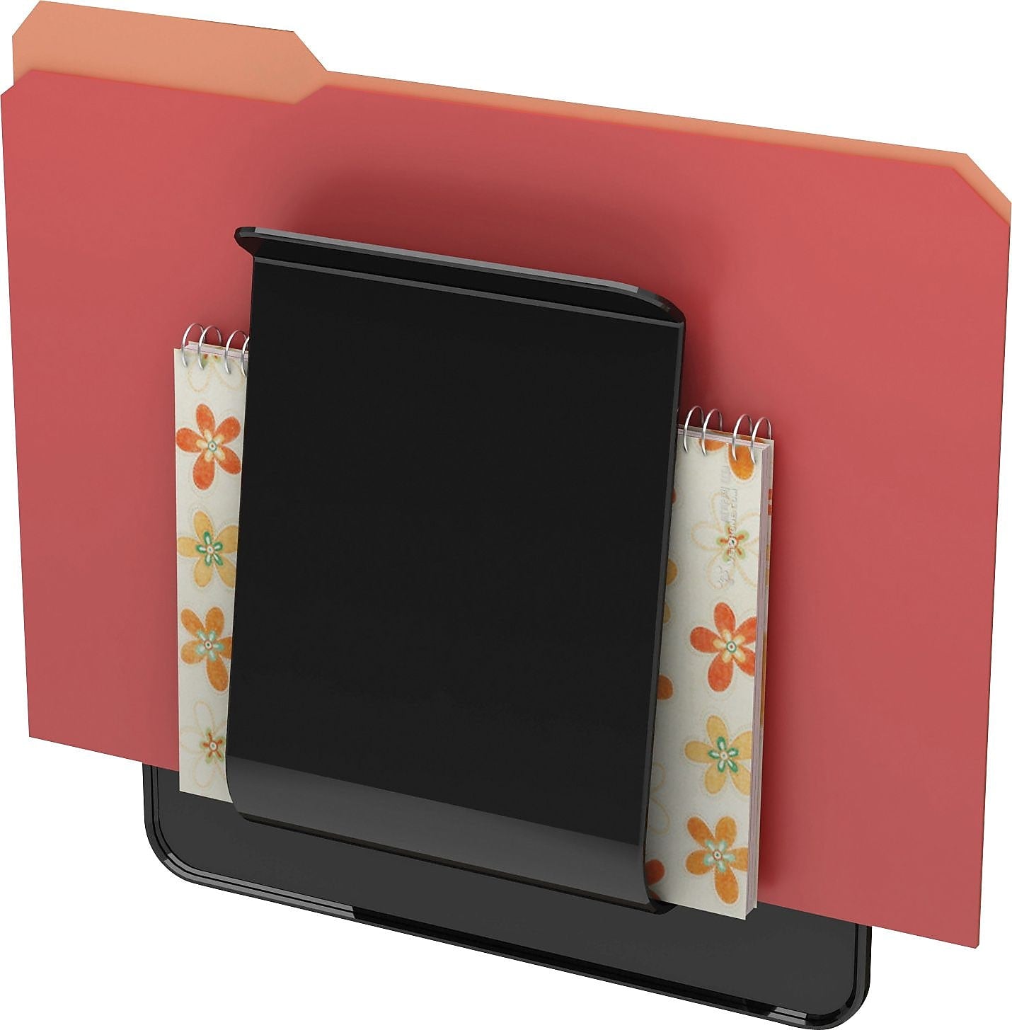 Deflecto Stand-Tall® Hanging Wall File,  Letter,  Black,  1-Pocket,  10 5/8"H x 9 1/4"W x 1 3/4"D