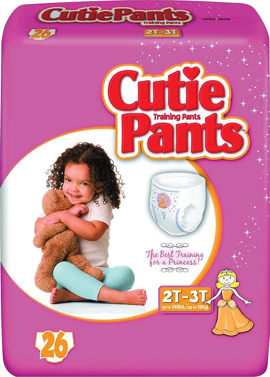Cuties Training Pants, Girl 2T-3T, 104/Carton (CR7008)