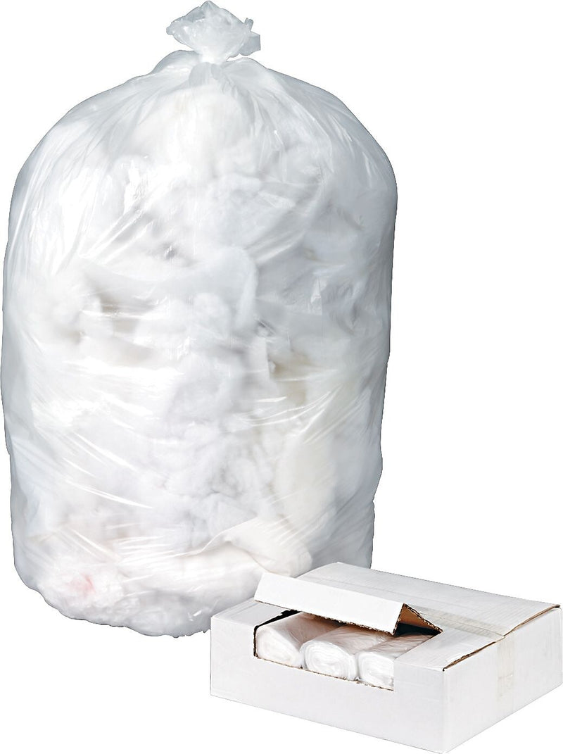Ultra Plus® Can Liners Trash Bags, 14 microns Thickness, Natural, 60 gal, 200/Carton (WHD6014)