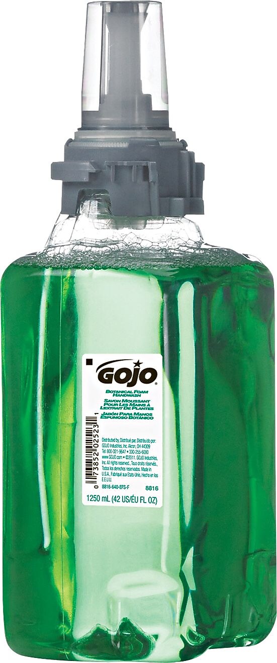 GOJO ADX-12 Foam Hand Soap Refill for GOJO ADX-12 Dispenser, Botanical Scent, 1250 mL, 3/Carton(8816-03)