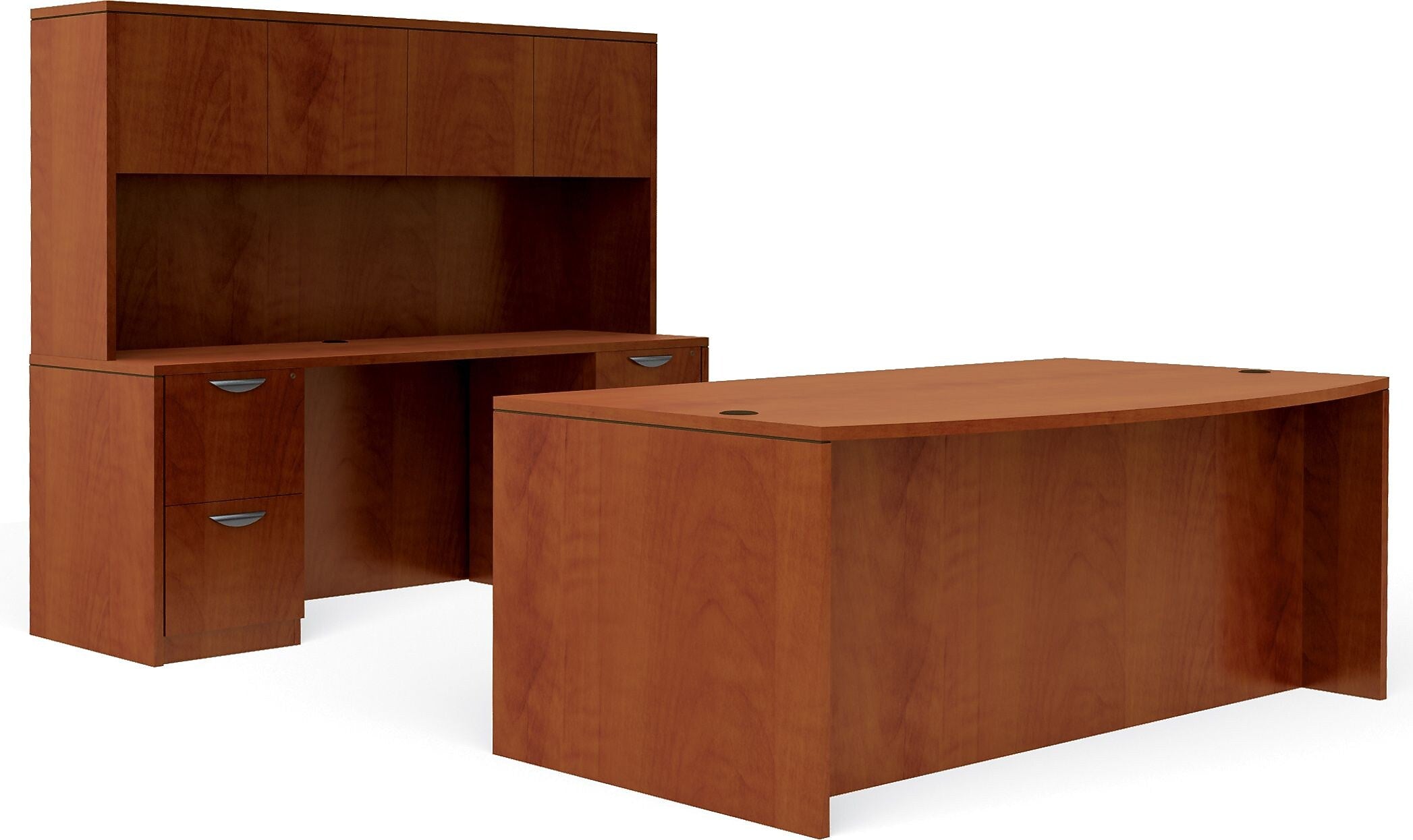 Offices to Go Superior Lam Bundle 9, American Dark Cherry Lam, 71"W x 113"L x 65.5"H/29.5"H