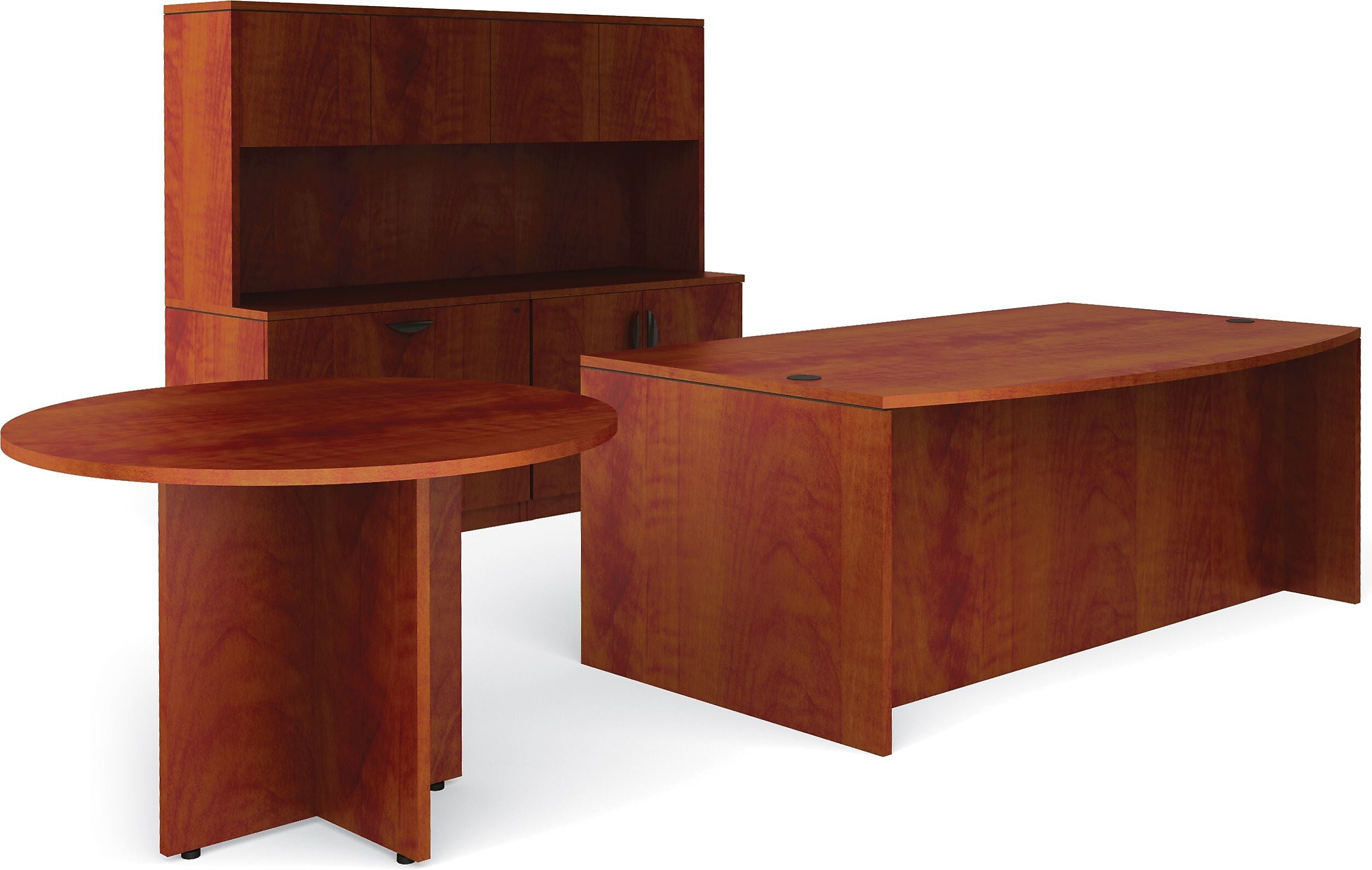 Offices to Go Superior Lam Bundle 8, American Dark Cherry Lam, 71" W x 143"L x 29.5"H/71"H, 42"L/W