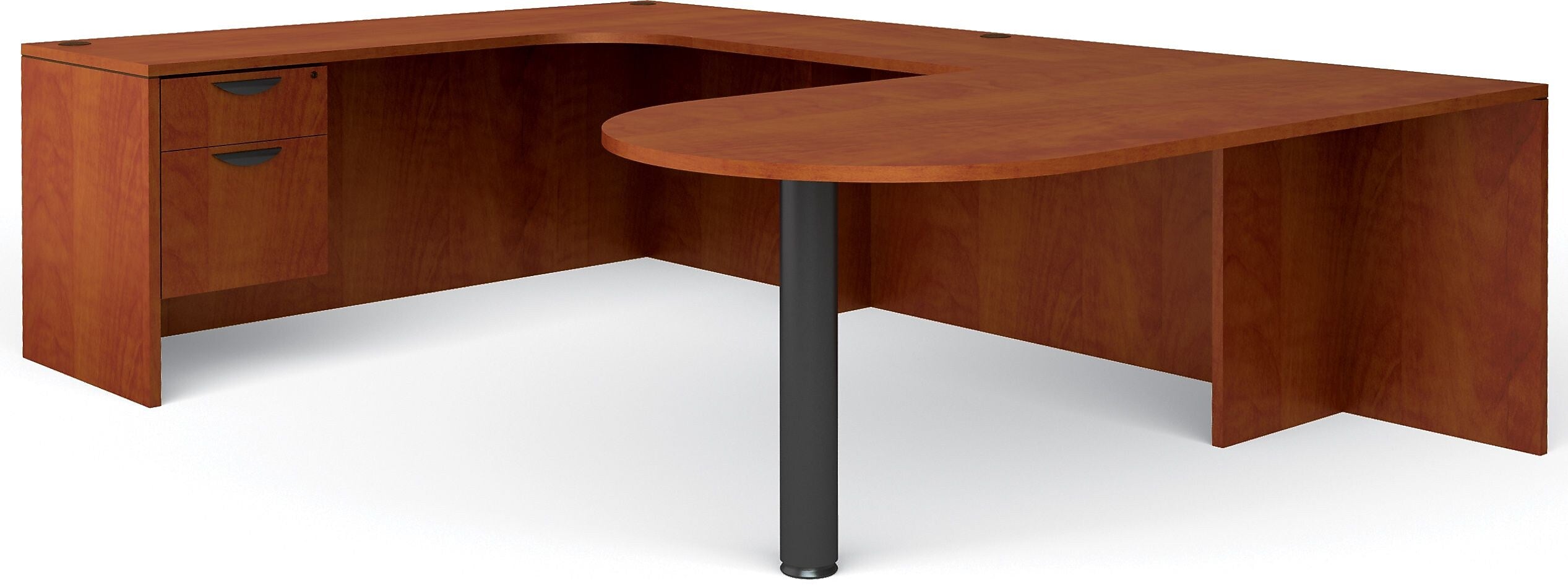 Offices to Go Superior Laminate Bundle 5, American Dark Cherry Laminate, 71" x 114" x 29.5"