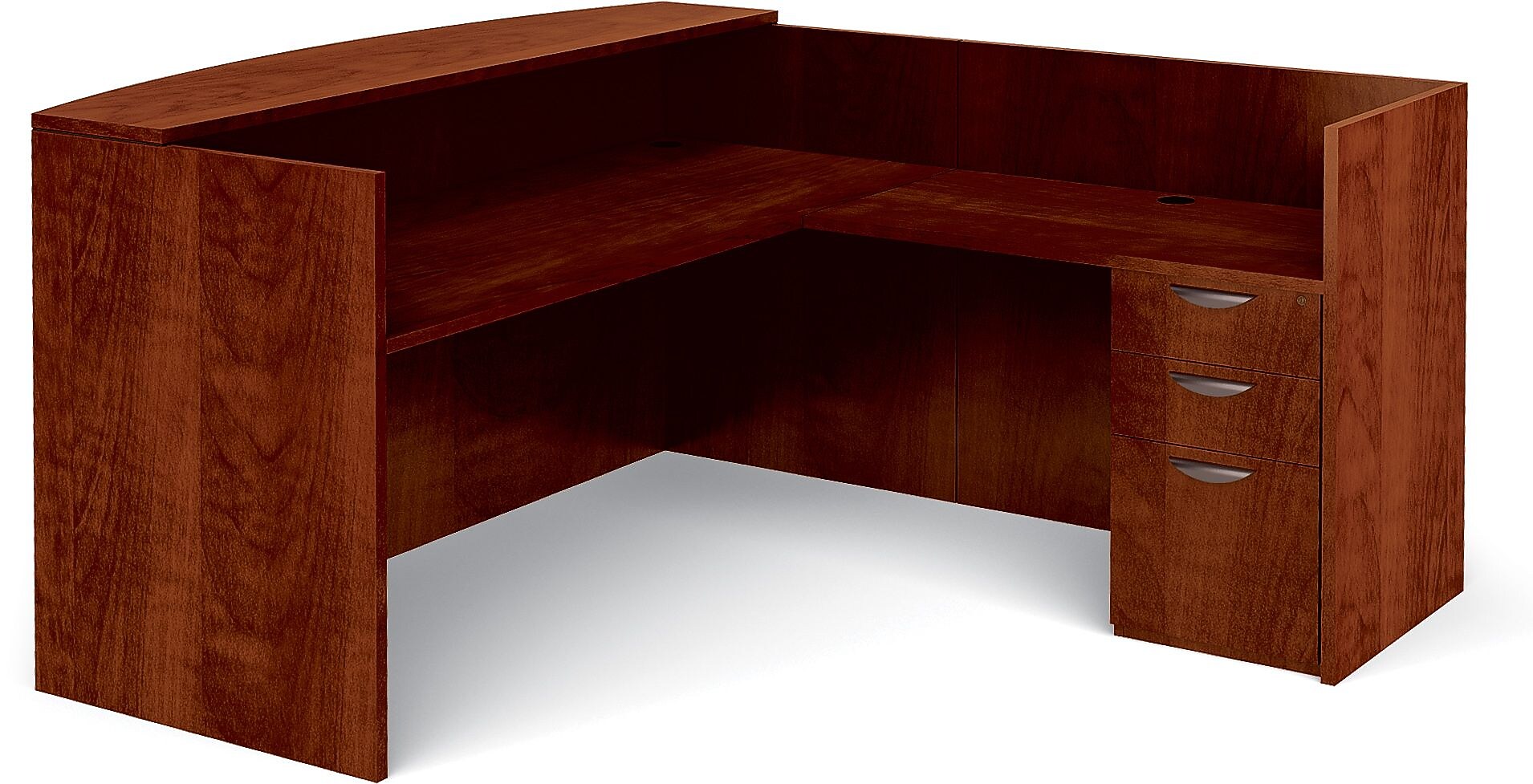 Global Superior BUNDLE15 Workstation, Dark Cherry
