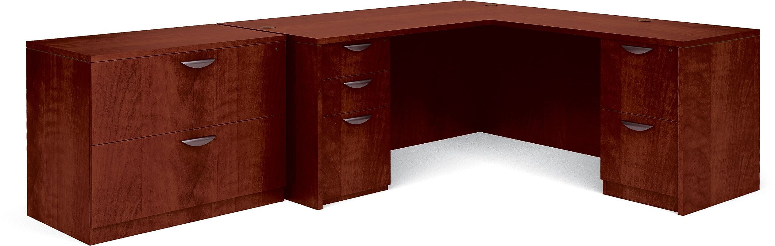 Global Superior BUNDLE14 Workstation, Dark Cherry