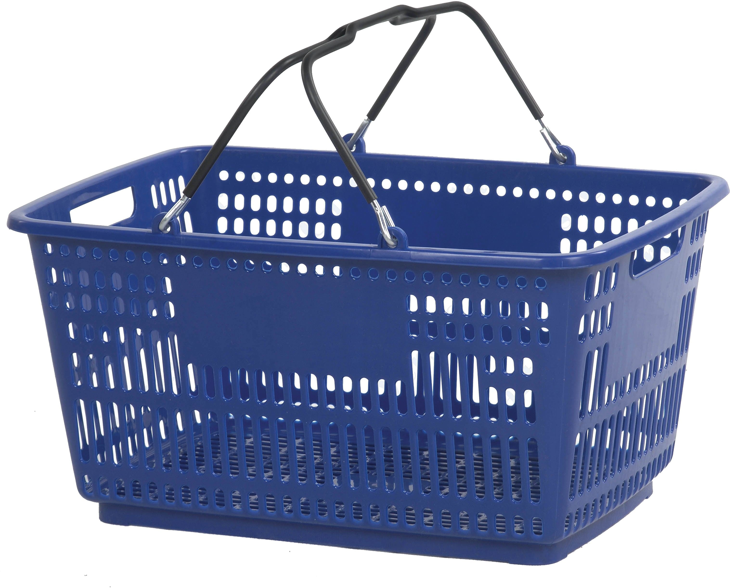 Versacart Wire Handle Hand Basket, 30 Liter, Dark Blue, 20/Pack (203-30L DBL 20)