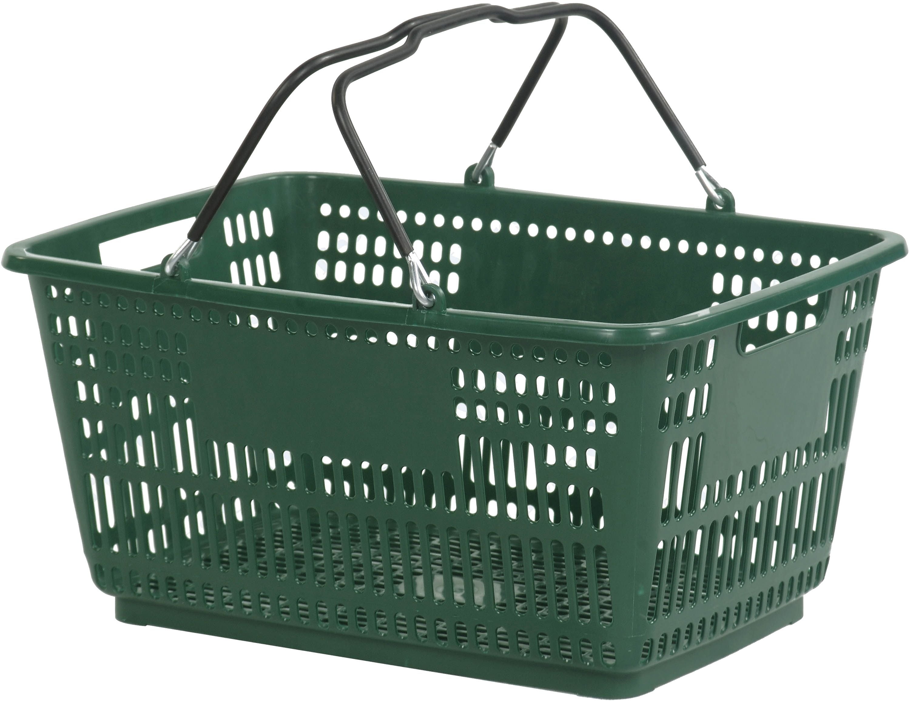 Versacart Wire Handle Hand Basket, 30 Liter, Dark Green, 20/Pack (203-30L DGN 20)