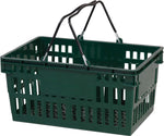 Versacart Wire Handle Hand Basket, 26 Liter, Dark Green, 12 Baskets/Pack (206-26LWHDGN12)