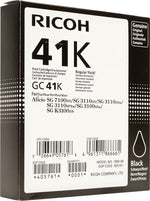 Ricoh GC-41K Black Standard Yield Ink Cartridge (405761)