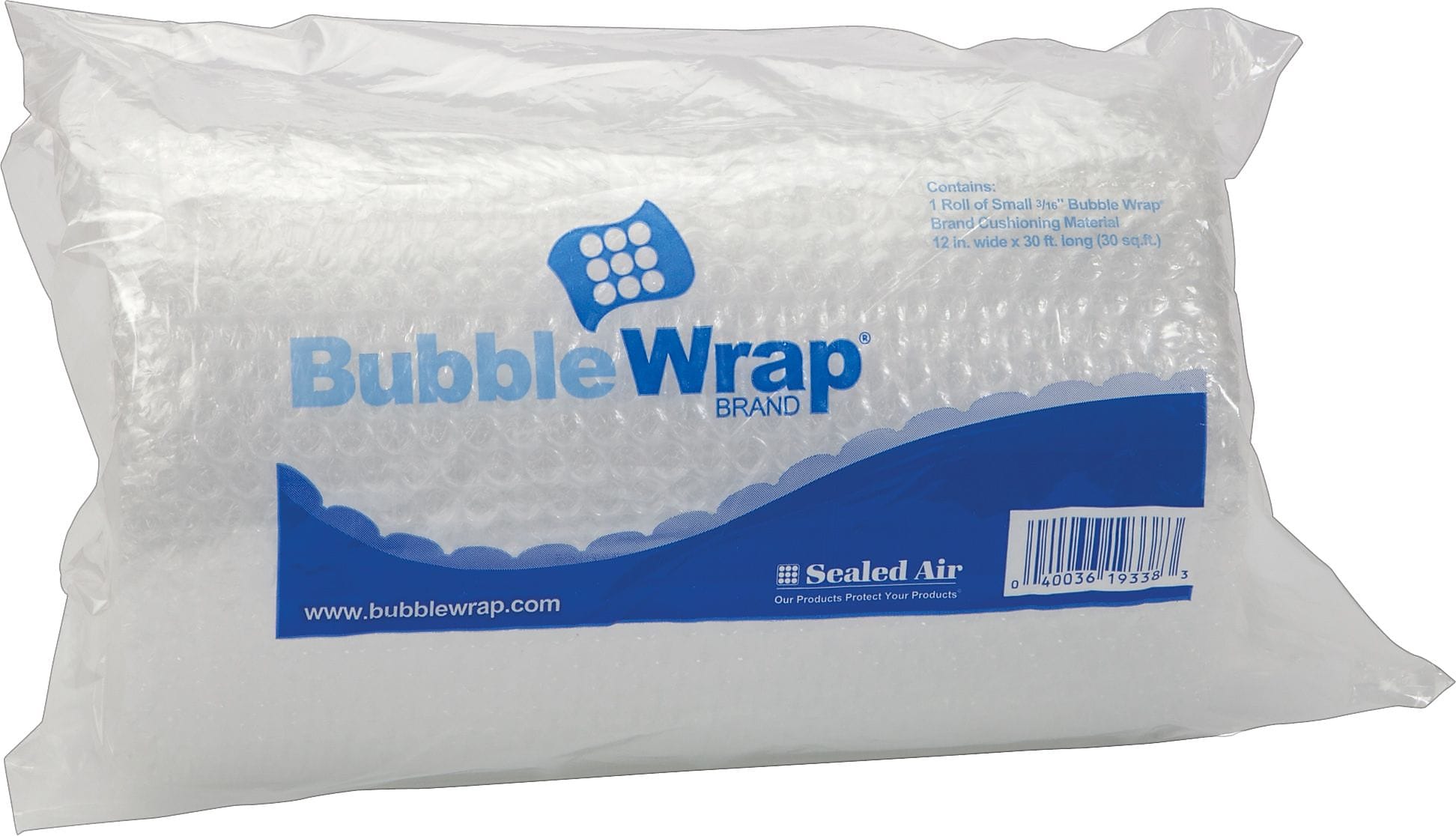 Sealed Air Barrier Bubble Wrap® with Dispenser Box, 3/16, 12" x 30' (1399083/19338)