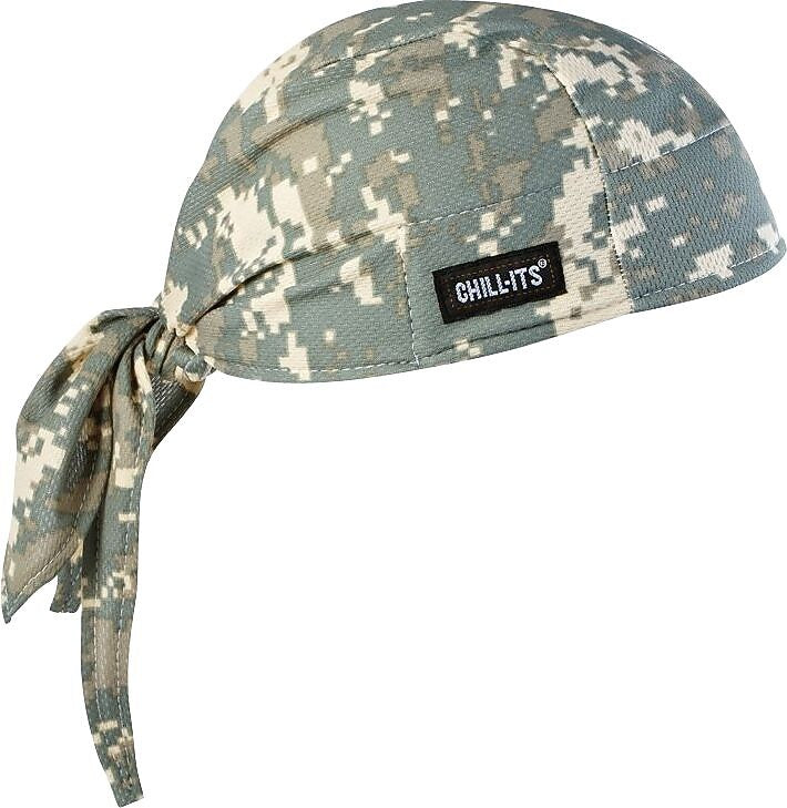 Ergodyne Chill-Its 6615 High-Performance Cooling Bandana, Camo, One Size, 6/Carton (12478)