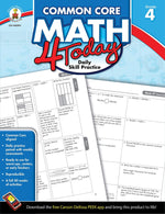 Carson-Dellosa™ Common Core Math 4 Today Workbook, Grade 4