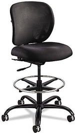 Safco Vue Mesh Back Vinyl Drafting Stool, Black (3394BV)