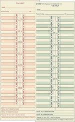 TOPS® Semi-Monthly Time Cards - Numbered Days, 10 1/2" x 3 1/2", 500/Bx (TOP1276)
