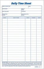 TOPS® Daily Time Sheet Time Cards, 8 1/2" x 5 1/2", 100/Pad, 2/Pack