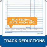 TOPS® Weekly Time Cards, 6 3/4" x 4 1/4", 1/Ea