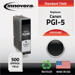 Innovera Remanufactured Black Standard Yield Ink Cartridge Replacement for Canon PGI 5Bk (PGI-5)