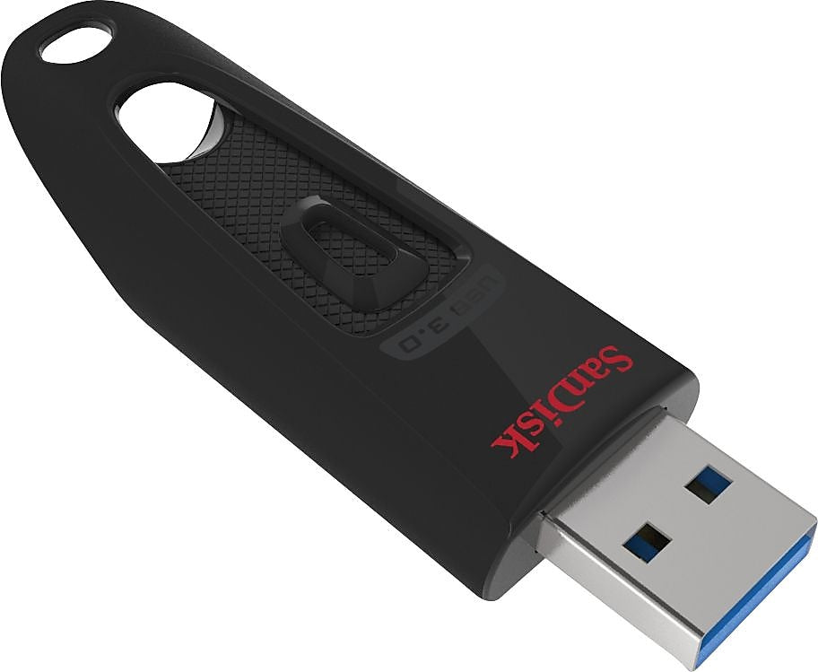 SanDisk Ultra 32GB USB 3.0 Type A Flash Drive, Black/Red (SDCZ48-032G-A46)