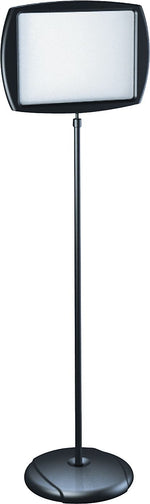 MasterVision® Floor Stand Sign Holder, Rectangular, 66"H, 15x11" Sign, Black Frame