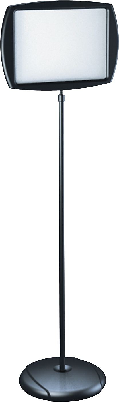 MasterVision® Floor Stand Sign Holder, Rectangular, 66"H, 15x11" Sign, Black Frame
