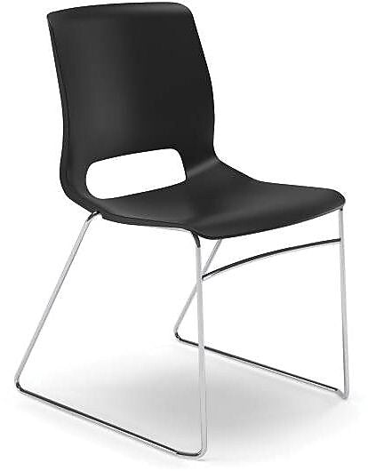 HON Motivate High-Density Stacking Chair, Onyx Shell, 4 per Carton