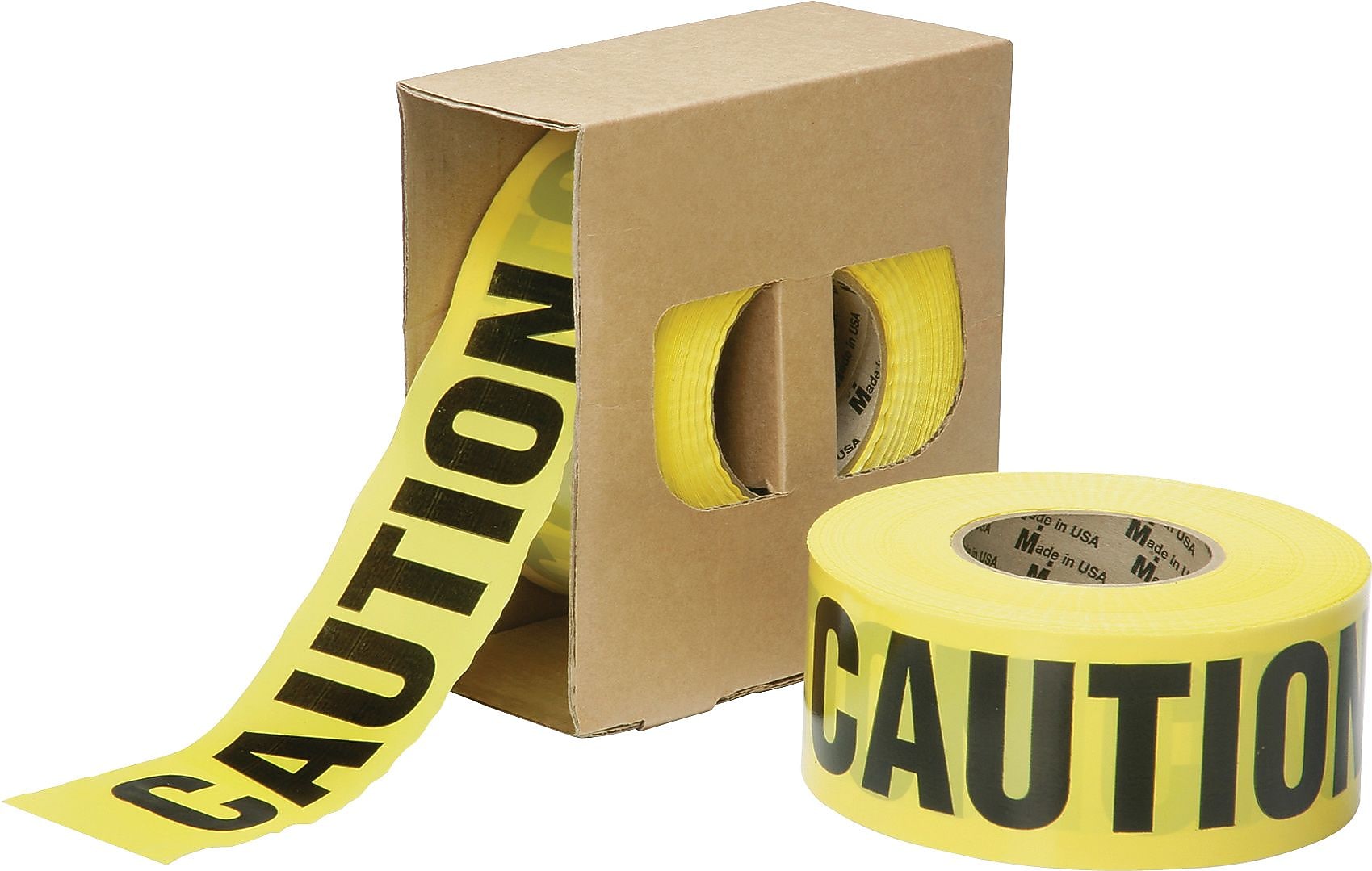AbilityOne SKILCRAFT CAUTION Barricade Tape - 1000 ft Long Yellow Polypropylene Tape