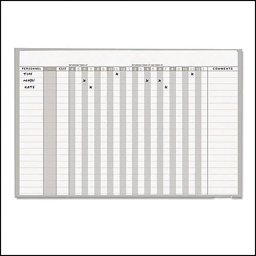 MasterVision In-Out Magnetic Dry-Erase Board, Silver Frame, 24"H x 36"W (BVCGA01110830)