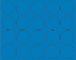MasterVision Interchangeable Circle Magnets, Blue, 20 /Pack (FM1601)