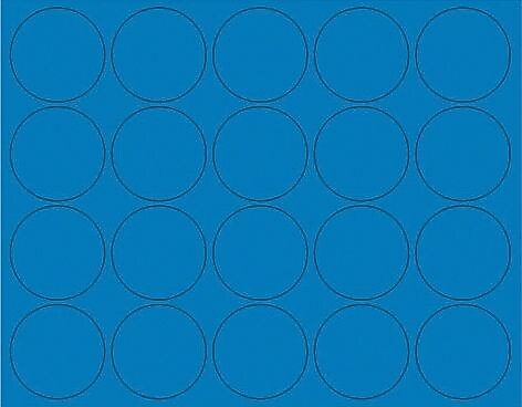 MasterVision Interchangeable Circle Magnets, Blue, 20 /Pack (FM1601)