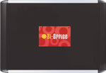 MasterVision Black Fabric Bulletin Board, Aluminum Frame, 24"H x 36"W