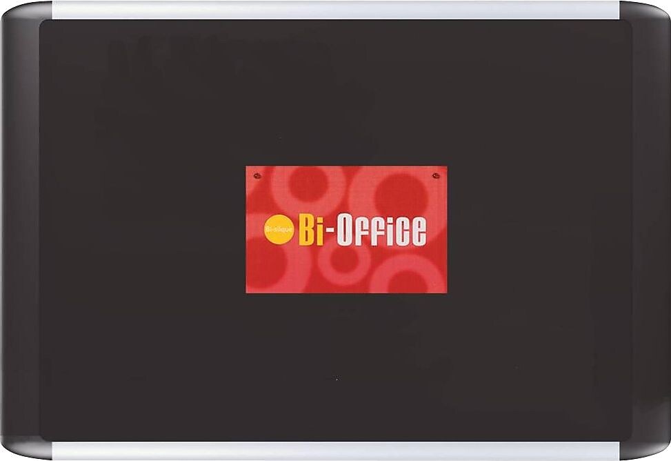 MasterVision Black Fabric Bulletin Board, Aluminum Frame, 24"H x 36"W