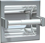 ASI® Recessed Toilet Tissue Holder, Single Roll, Bright Stainless Steel, 6 1/4"H x 6 1/4"L