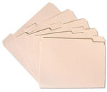 AbilityOne Light Duty Manila File Folders, Letter Size, 1/5 Cut, 100/Bx