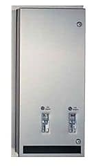 ASI® 25¢ Sanitary Napkin/Tampon Dispenser, Surface Mounted, 26-1/8"H x 6 1/2"W x 11 3/4"L