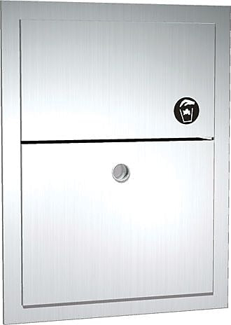 ASI® Recessed Sanitary Napkin Receptacle w/Lock, 17 1/4"H x 4 1/4"W x 13"D