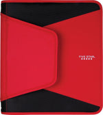 Five Star Tech 1 1/2" 3-Ring Zipper Binders, Red (72206)