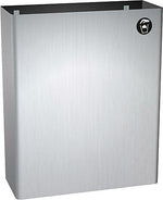 ASI® Waste Receptacle, Stainless Steel, 17"H x 6 1/2"W x 14"D