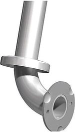 ASI® Peened Straight Grab Bar wth Snap on Flange Covers, Stainless Steel 1 1/4" Diam x 36"L
