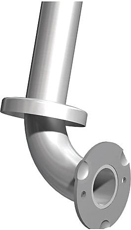 ASI® Peened Straight Grab Bar wth Snap on Flange Covers, Stainless Steel 1 1/4" Diam x 36"L
