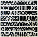 MasterVision Plastic Letters, Numbers & Symbols, White, 1", 270/Pack (BVCCAR1002)