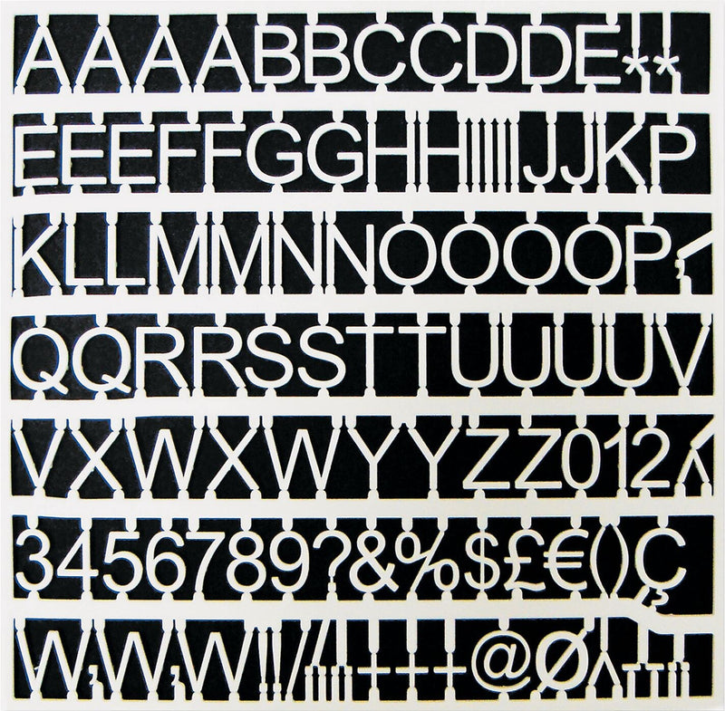 MasterVision Plastic Letters, Numbers & Symbols, White, 1", 270/Pack (BVCCAR1002)