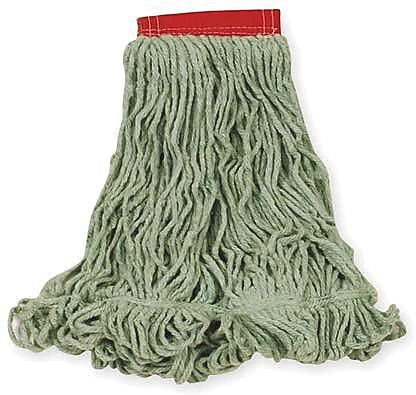 Rubbermaid Commercial Products Super Stitch 24 oz. Blend Wet Mop, 5" Headband, Green, 6/Carton (FGD25306GR00)