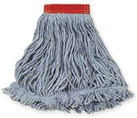 Rubbermaid Commercial Products Super Stitch 24 oz. Blend Wet Mop, 5" Headband, Blue, 6/Carton (FGD25306BL00)