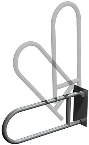 ASI® Swing-Up Grab Bar, Stainless Steel, 10"H x 6"W x 30"L