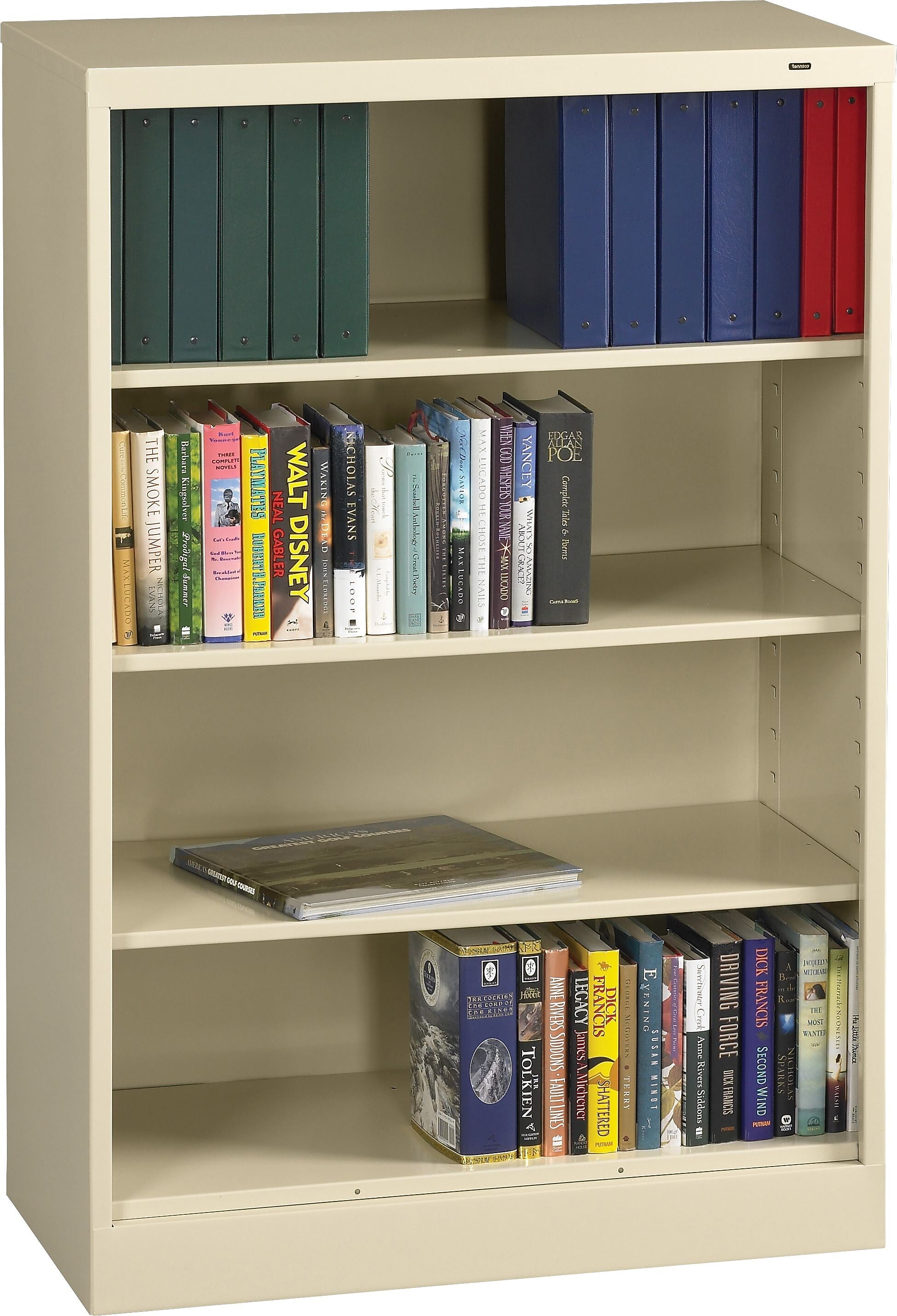 Tennsco 55"H 4-Shelf Welded Bookcase, Putty (TNN-BC1852PY)